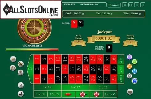 Win Screen. Virtual Classic Roulette from Smartsoft Gaming