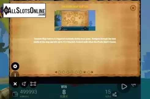 Treasure map feature screen