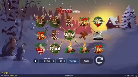 Xmas at the Cabin slot screenshot 3