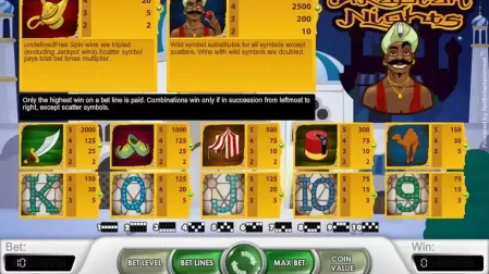 Arabian Nights slot screenshot 2