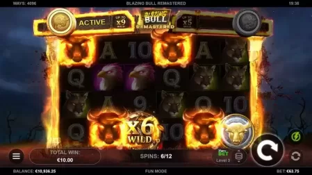 Blazing Bull Remastered slot screenshot 3