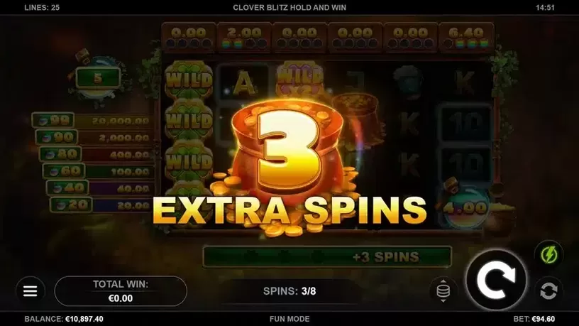 Clover Blitz Hold and Win slot screenshot 4