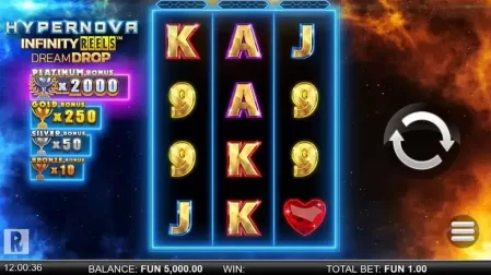 Hypernova Infinity Reels Dream Drop slot screenshot 1