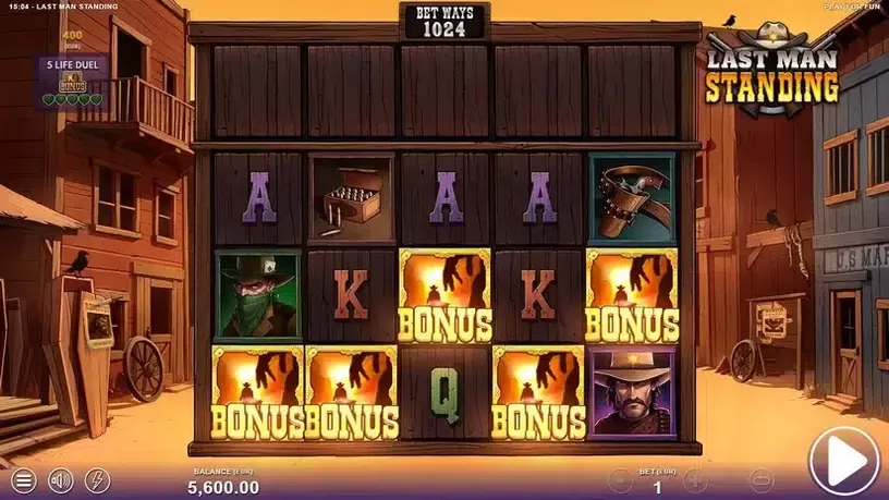 Last Man Standing slot screenshot 2