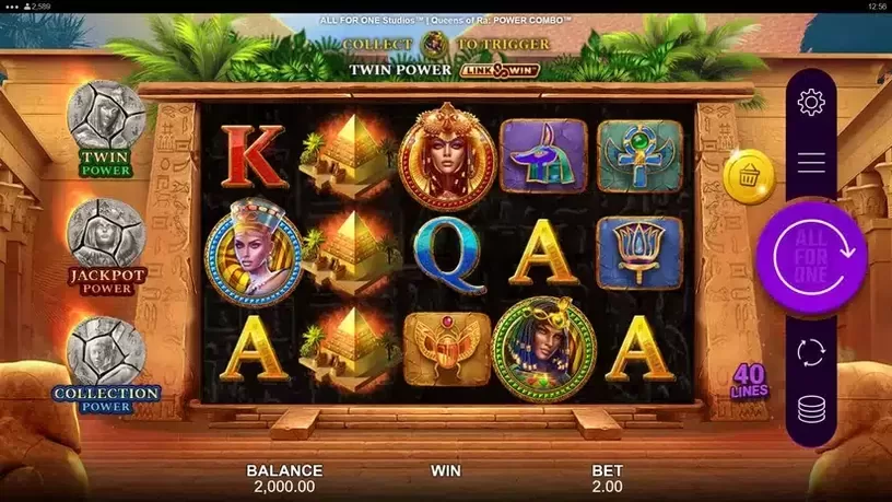 Queens of Ra POWER COMBO slot screenshot
