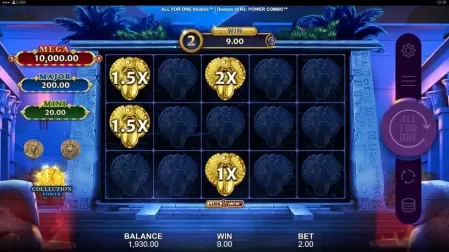 Queens of Ra POWER COMBO slot screenshot 3