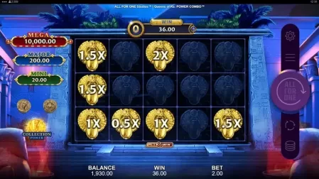 Queens of Ra POWER COMBO slot screenshot 4