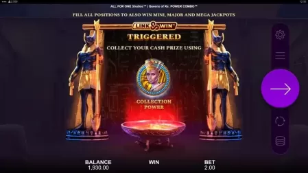 Queens of Ra POWER COMBO slot screenshot 2
