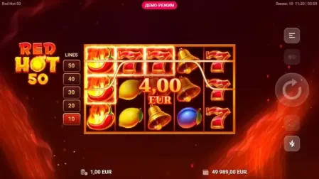 Red Hot 50 slot screenshot 2