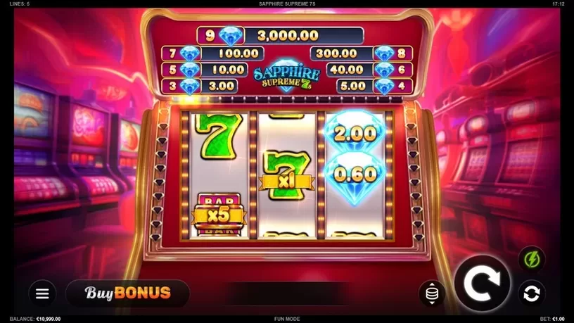 Sapphire Supreme 7s slot screenshot 1