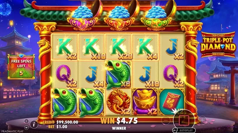 Triple Pot Diamond slot screenshot 4