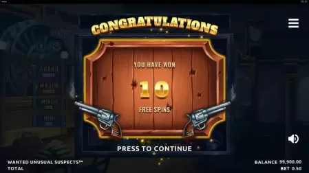 Wanted Unusual Suspects slot screenshot 4