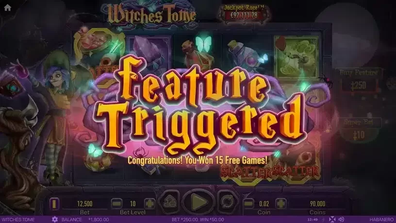 Witches Tome slot screenshot 3