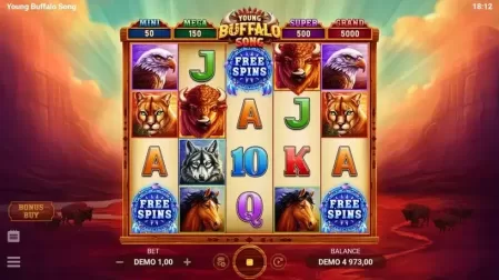 Young Buffalo Song slot screenshot 2