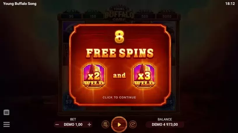Young Buffalo Song slot screenshot 3
