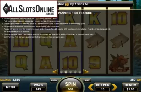 Features 2. American Gold Rush from Spin Games