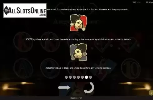 Joker symbol screen