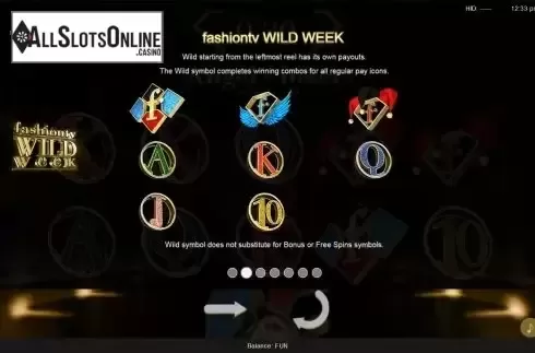 Wild feature screen