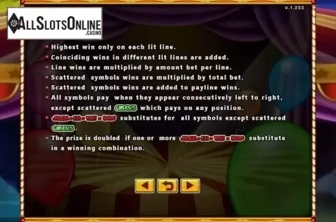 Game Rules. Bonzo The Clown from GMW