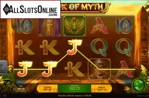 Win Screen. Book of Myth from Spadegaming