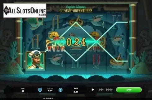 Win screen 2. Captain Manta's Oceanic Adventures from Roxor Gaming