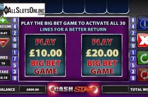 Screen3. Cash Stax from Barcrest