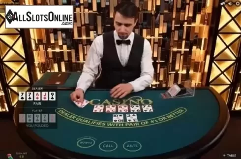 Game Screen. Casino Hold'em (Evolution Gaming) from Evolution Gaming