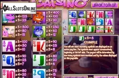 Screen2. Catsino from Rival Gaming