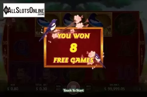 Win FS screen. Chinese Valentines Day from KA Gaming