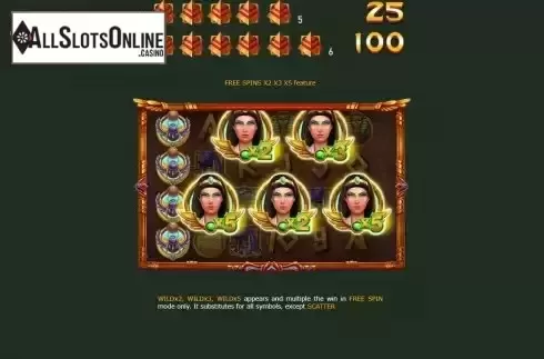 Free Spins screen