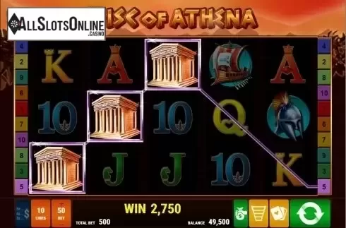 Win screen. Disc of Athena from Bally Wulff