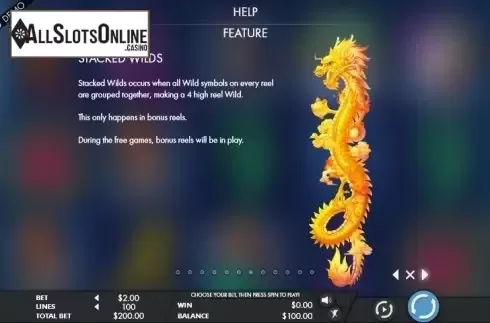 Paytable 4. Dragons Scroll from Genesis