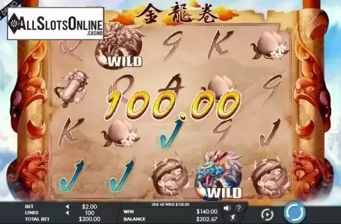 Wild Win screen. Dragons Scroll from Genesis