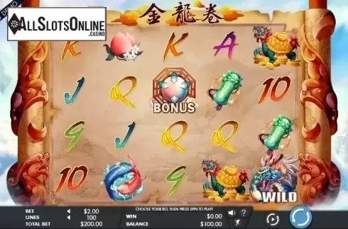 Reel screen. Dragons Scroll from Genesis