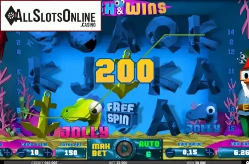 Win screen 1. Fish and Wins from Capecod Gaming
