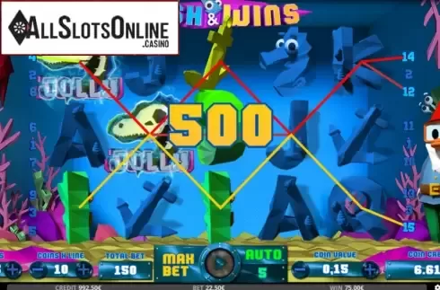 Win screen 2. Fish and Wins from Capecod Gaming