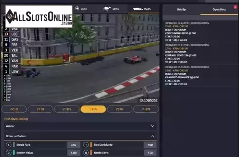 Bet and Match Screen
