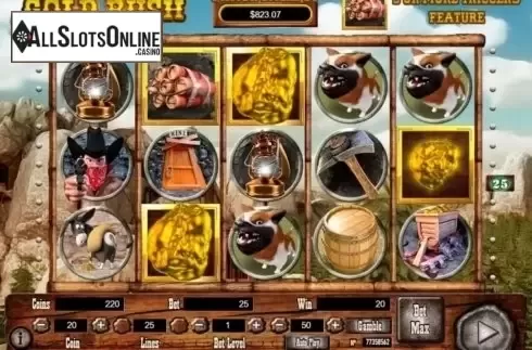 Reels screen. Gold Rush (Habanero Systems) from Habanero