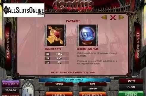 Screen3. Gothic from Microgaming