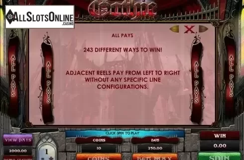 Screen6. Gothic from Microgaming