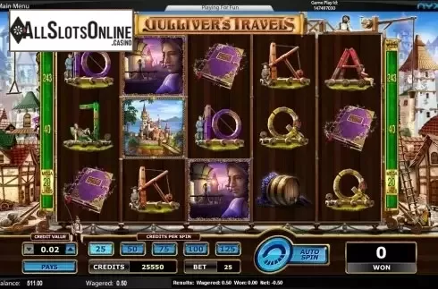 Screen 1. Gulliver's Travels from NYX Gaming Group