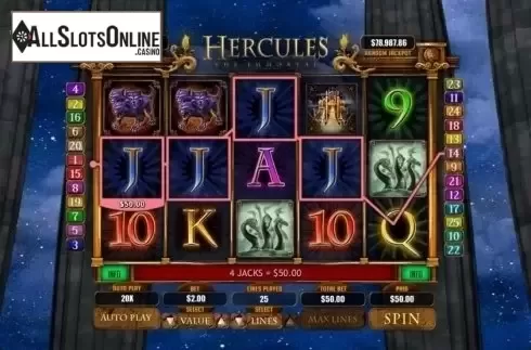 Win Screen. Hercules the Immortal from RTG