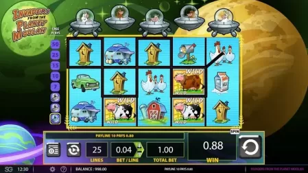Invaders from the Planet Moolah slot screenshot 2