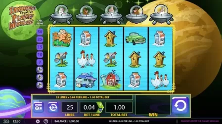 Invaders from the Planet Moolah slot screenshot 1