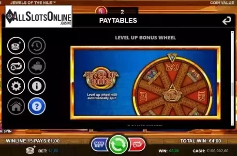 Bonus wheel screen