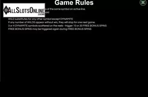 Game Rules. Joker Explosion from Wazdan