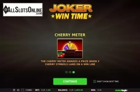 Intro Game screen 3. Joker Wintime from StakeLogic