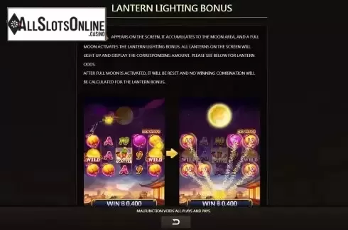 Bonus screen