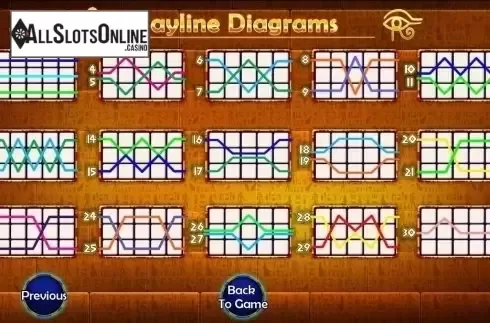 Paylines. Legend of Pharaoh from Vela Gaming