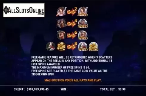 Feature screen. Legend of the Moon from Slot Factory